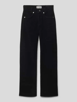Spodnie sztruksowe z zapięciem na guzik model ‘NORMAL’ Blue Effect