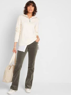 Spodnie sztruksowe ze stretchem o kroju bootcut bonprix