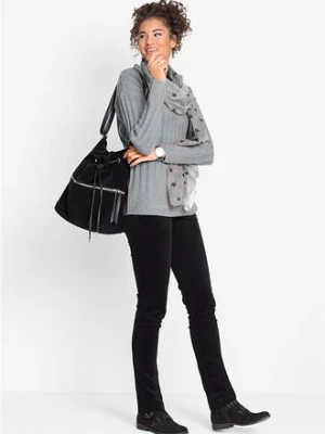 Spodnie sztruksowe ze stretchem o kroju slim fit bonprix