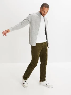 Spodnie sztruksowe ze stretchem w wygodnym fasonie Slim Ft bonprix