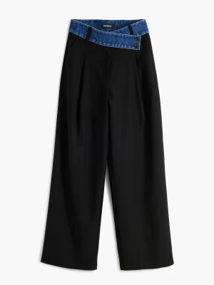 Spodnie tailor kombinowane Desigual