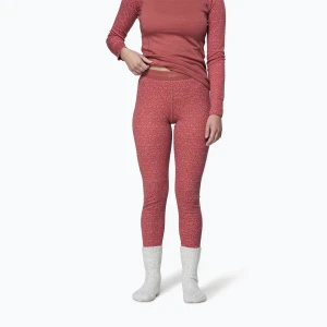 Spodnie termoaktywne damskie Devold Duo Active Merino 205 Longs marsala Różowy