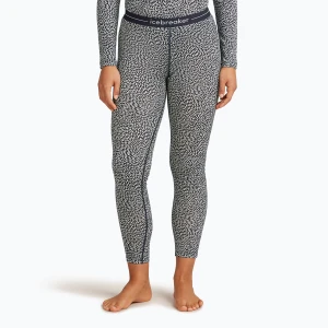 Spodnie termoaktywne damskie icebreaker Merino 200 Oasis Flock Forms AOP midnight navy/snow