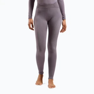 Spodnie termoaktywne damskie ODLO Performance Warm Bl Bottom Long gray ridge