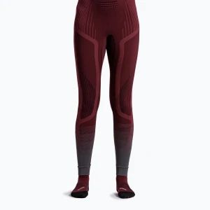Spodnie termoaktywne damskie X-Bionic Invent Graphics oxide red / x black Bordowy