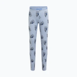 Spodnie termoaktywne dziecięce icebreaker Merino 200 Oasis Bear Tour zinc blue / aop
