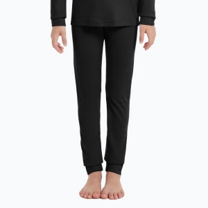 Spodnie termoaktywne dziecięce WOOLCANO Merino 100% PANT0975 czarny