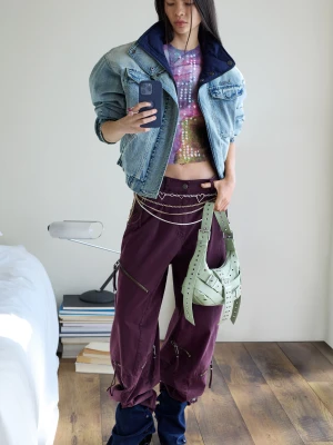 Spodnie tie-dye z zamkami Desigual