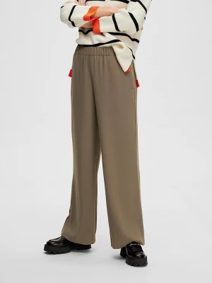 SELECTED FEMME Spodnie "Tinni - Relaxed" w kolorze khaki rozmiar: 40/L32