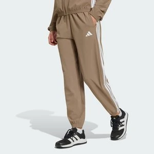 Spodnie Train Essentials 3-Stripes Woven Adidas Khaki Six