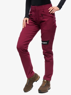 Spodnie trekkingowe damskie adidas TERREX Techrock Mountaineering Softshell Pants - shadow red