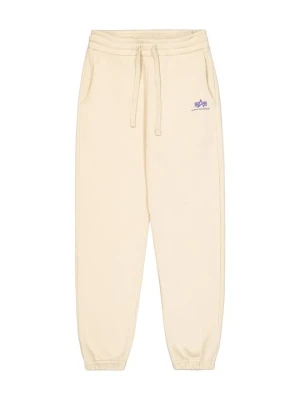 Spodnie treningowe Alpha Industries mleczny