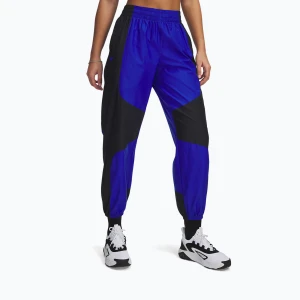 Spodnie treningowe damskie Under Armour Project Rock Woven Bottom black Niebieski