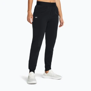 Spodnie treningowe damskie Under Armour Sport High Rise Woven black / white
