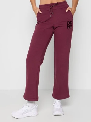Spodnie treningowe DKNY mleczny