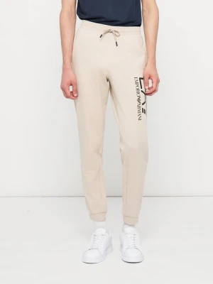 Spodnie treningowe EA7 Emporio Armani beżowy