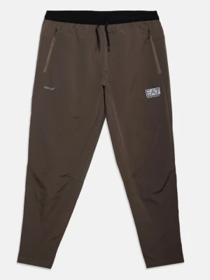 Spodnie treningowe EA7 Emporio Armani brązowy