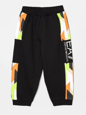 Spodnie treningowe EA7 Emporio Armani czarny melanż