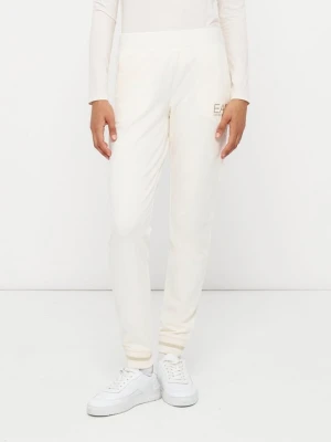 Spodnie treningowe EA7 Emporio Armani mleczny
