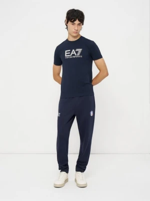 Spodnie treningowe EA7 Emporio Armani niebieski