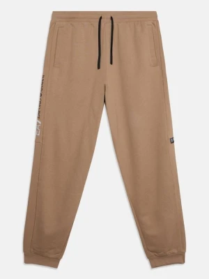 Spodnie treningowe EA7 Emporio Armani wielbłądzi