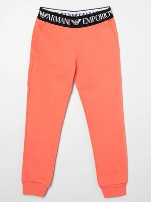Spodnie treningowe Emporio Armani pomarańczowy
