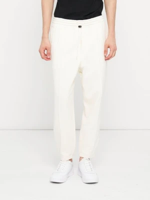 Spodnie treningowe Emporio Armani mleczny