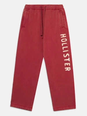 Spodnie treningowe Hollister Co. ciemnoczerwony