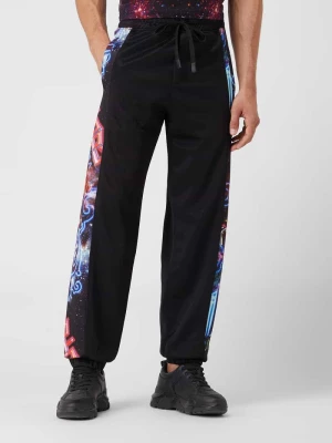 Spodnie treningowe ze wstawkami w kontrastowym kolorze Versace Jeans Couture