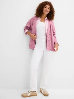 Spodnie twillowe z elastycznego materiału z bawełną bonprix