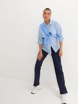 Zdjęcie produktu Spodnie twillowe z elastycznego materiału z bawełną bonprix