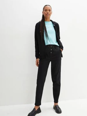 Spodnie twillowe z wygodnym paskiem, high waist bonprix