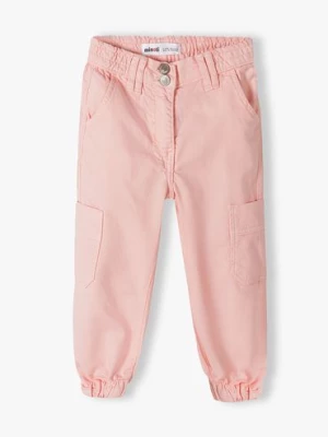 Spodnie typu bojówki dla niemowlaka różowe Minoti