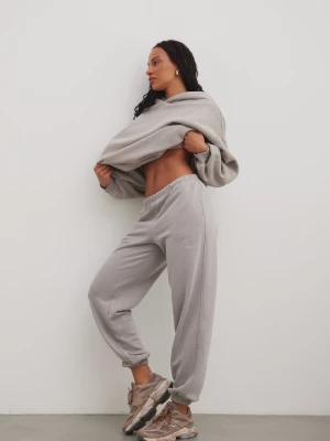 Spodnie typu jogger z HAFTEM w kolorze GREY PALOMA- NEVIS-XS Marsala