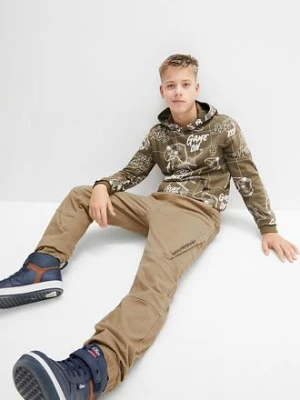 Spodnie typu loose fit z podszewką z dżerseju bonprix