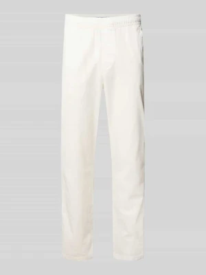 Spodnie typu pull on z materiału stylizowanego na len z wpuszczanymi kieszeniami REVIEW