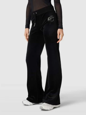 Spodnie typu track pants o rozkloszowanym kroju model ‘SCATTER DIAMANTE’ Juicy Couture