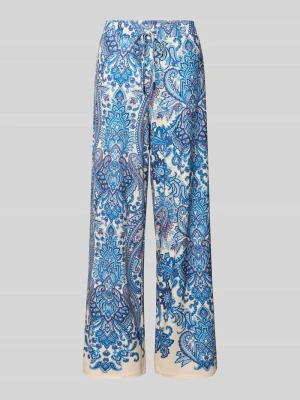 Spodnie w całościowym wzorze Oui