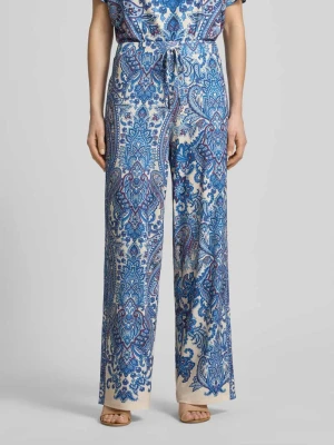 Spodnie w całościowym wzorze Oui