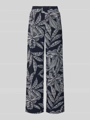 Spodnie w całościowym wzorze z kieszeniami bocznymi Vera Mont