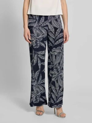 Spodnie w całościowym wzorze z kieszeniami bocznymi Vera Mont