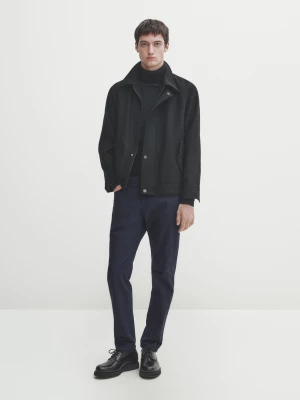 Spodnie W Jeansowym Stylu O Kroju Slim - Granatowy - - Massimo Dutti - Mężczyzna
