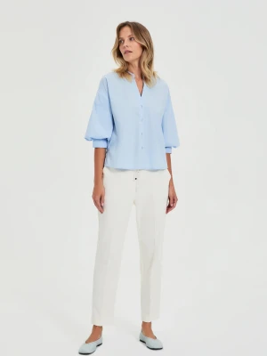 Spodnie w kant białe Moodo