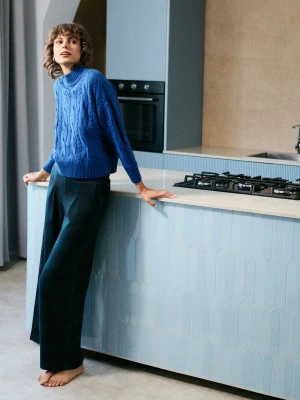 Spodnie w kratę z zakładkami Top Secret