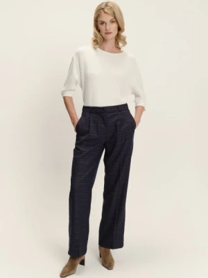 Spodnie w kratkę o prostej nogawce Greenpoint