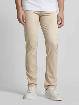 Spodnie w kroju regular fit, w stylu 5‑kieszeniowym Christian Berg Piaskowy