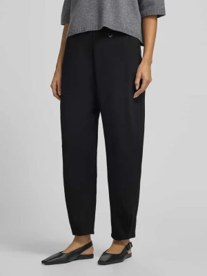 Spodnie w kroju regular fit z detalem z logo Model 'Tilda Jump in' MAC Czarny