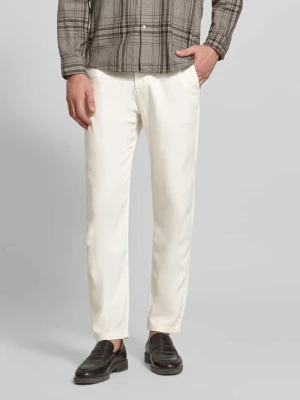 Spodnie w kroju slim fit z mieszanki bawełny i lnu model 'BRODY' Selected Homme
