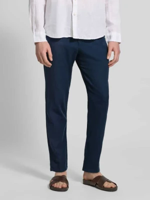 Spodnie w kroju regular fit z mieszanki bawełny i lnu model 'BRODY' Selected Homme