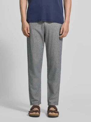Spodnie w kroju regular fit z mieszanki bawełny i lnu model 'BRODY' Selected Homme